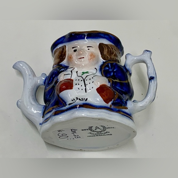 19th Century Vtg Allertons Est. 1831 Gaudy Staffordshire Miniature Toby Teapot - Picture 11 of 16